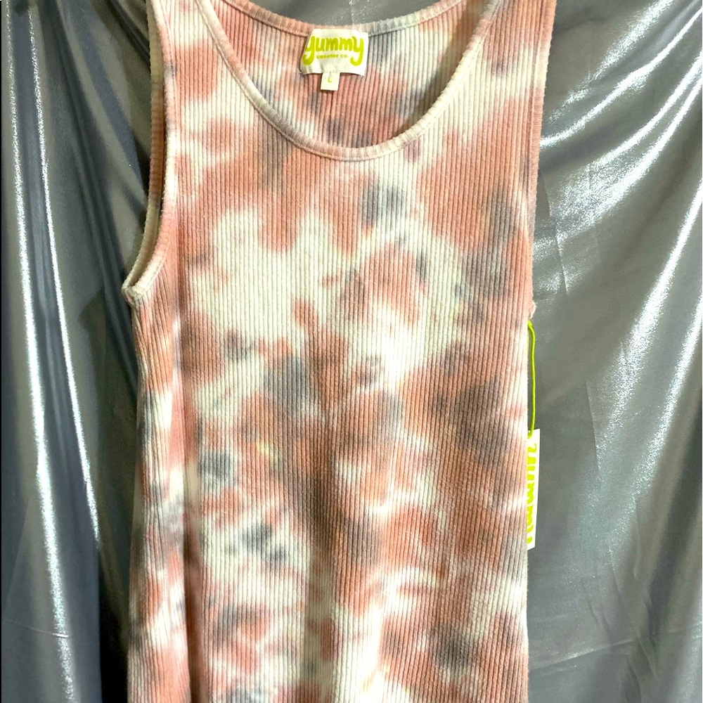 Multi color tank top. NWT Size Large